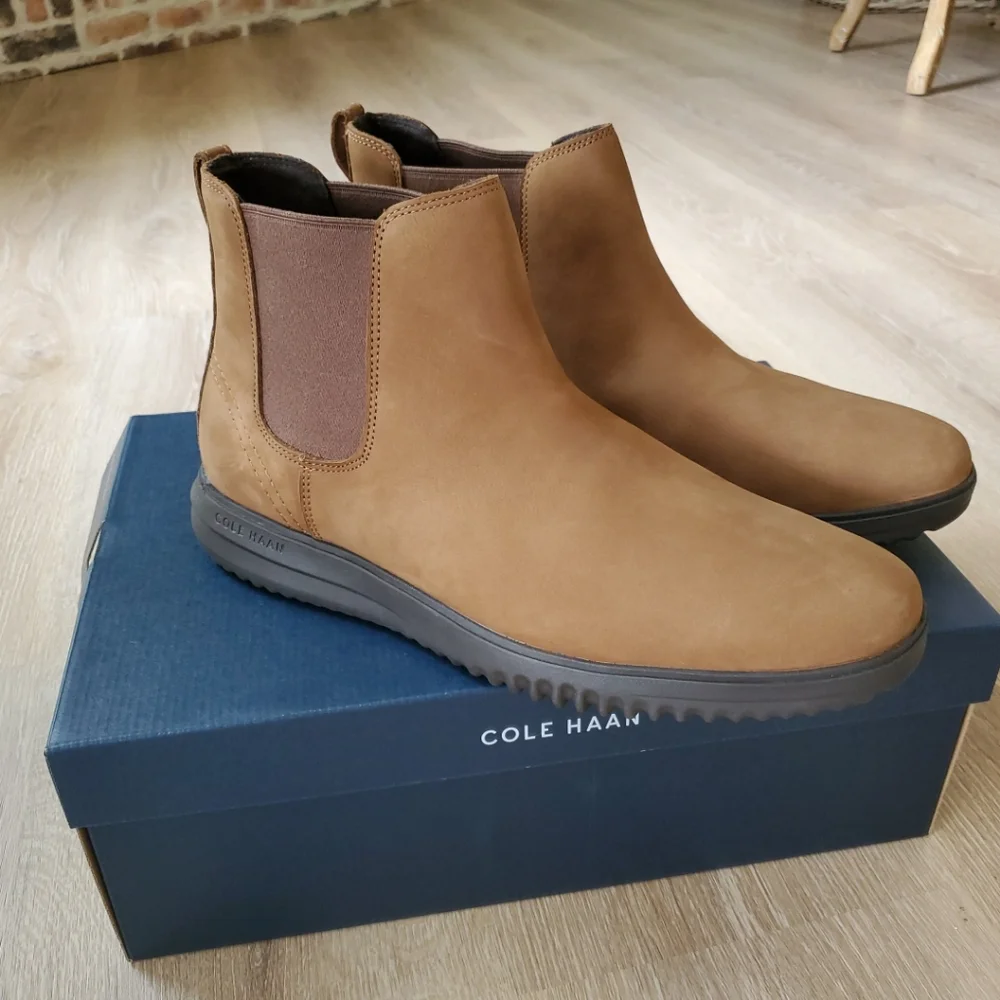 Cole Haan Grand Plus Chelsea Boot Brown Lumber/Java (C38789) Mens Size 13